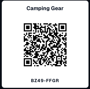 Printable LabelUp QR label for a real storage location